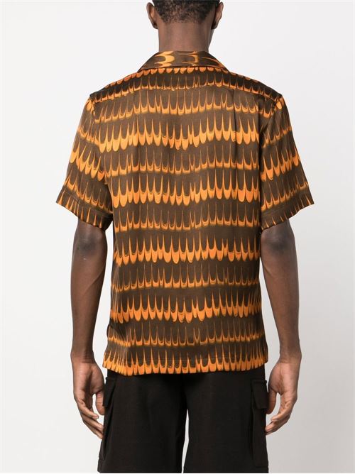 Short-sleeved shirt with geometric print WALES BONNER | MS23SH01VI038930